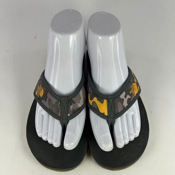 THE NORTH FACE BOYS BASE CAMP FLIP-FLOPS US 5 GRAY CAMO THONG SANDAL - Picture 4 of 8